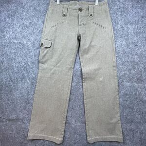 James Perse Pants Womens 27 Tan Tweed Twill‎ Straight Cargo Career Corpcore Boss